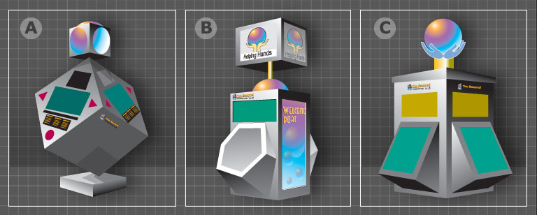 This Second Marketing - Welcome Port Kiosk - Design Variations